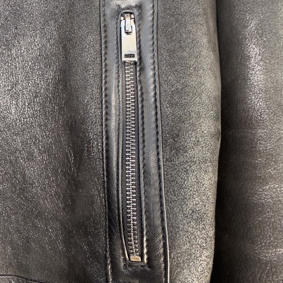 Custom Blake Hedley Black Shearling Jacket XL - Picture 8 of 16